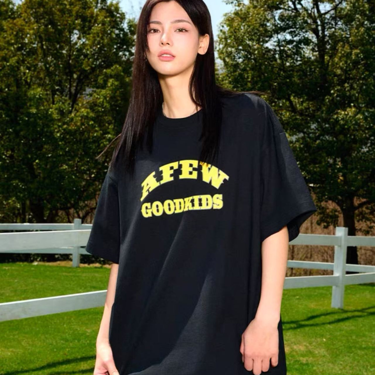 AFGK Flocked Short-sleeve T-shirt