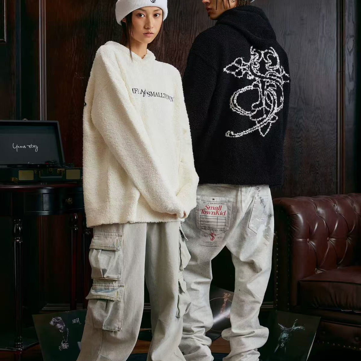 STK Logo Design Knitted Hoodie