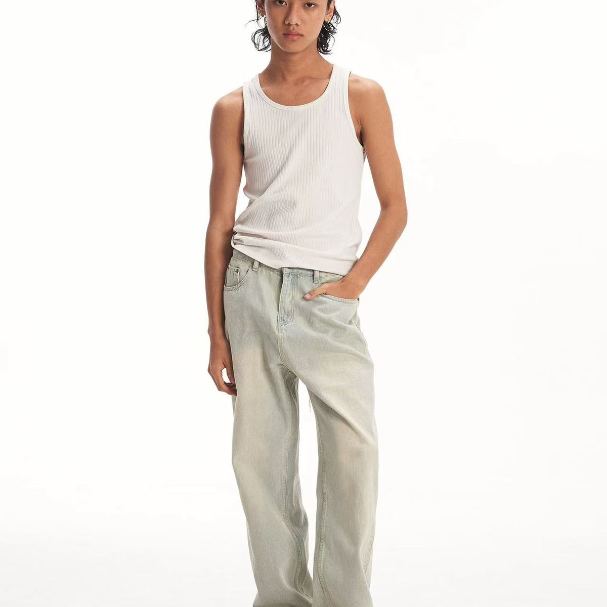 BIPOLAR Semi-elastic Straight-leg Jeans