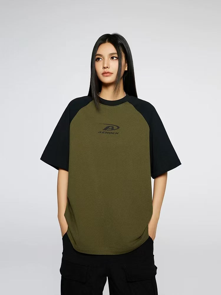 ACHOCK Simple Basic Logo Printed T-shirt