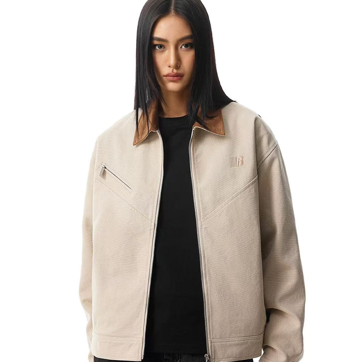 FDR Barn Style Contrasting Lapel Jacket