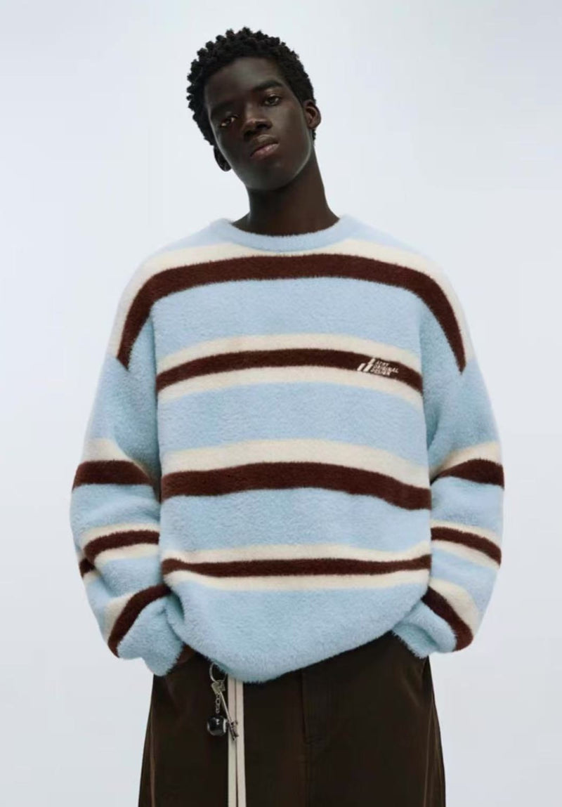 ATRY Striped Patchwork Sweater