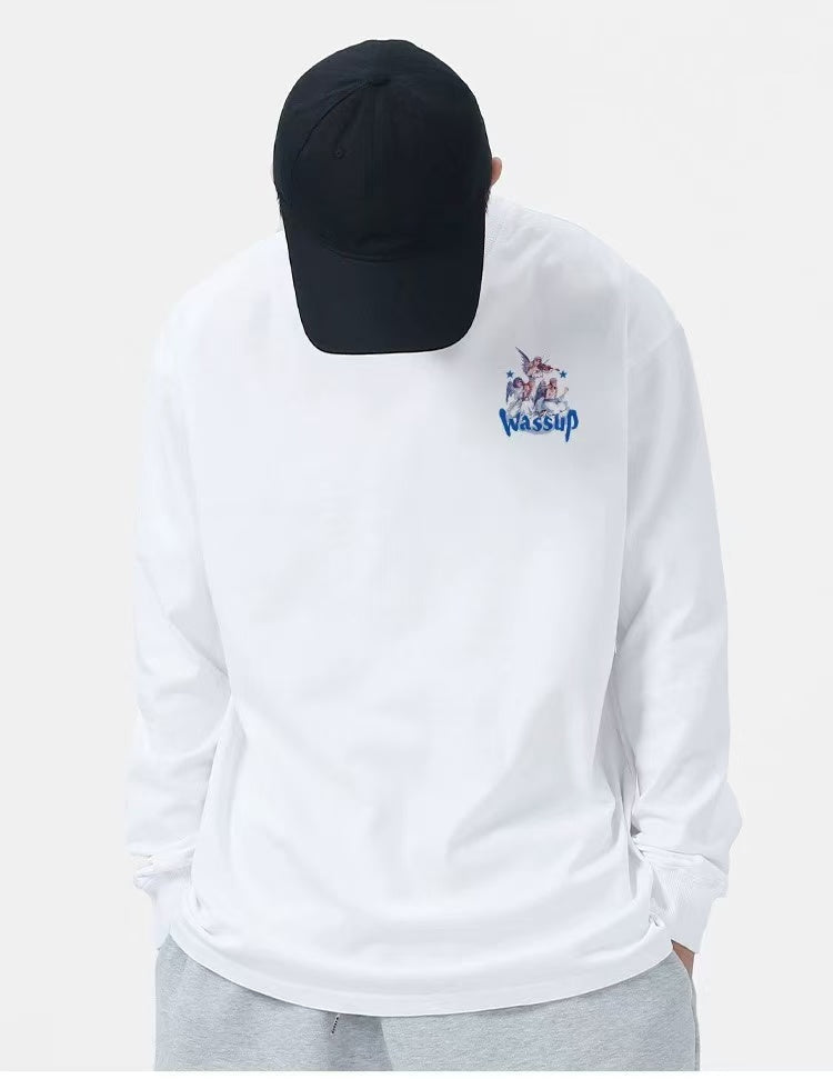 WASSUP Guardian Angel Printed Logo Sweatshirt