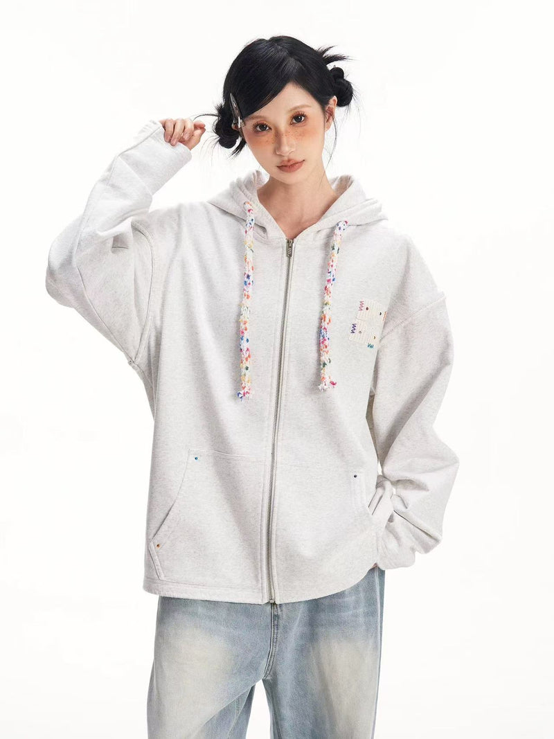 BIPOLAR Patchwork Dot Cardigan Jacket