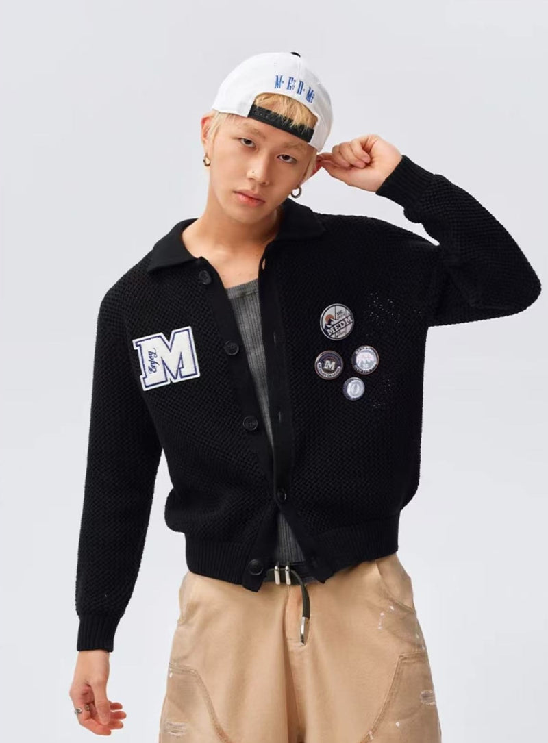MEDM Badge Wool Cardigan