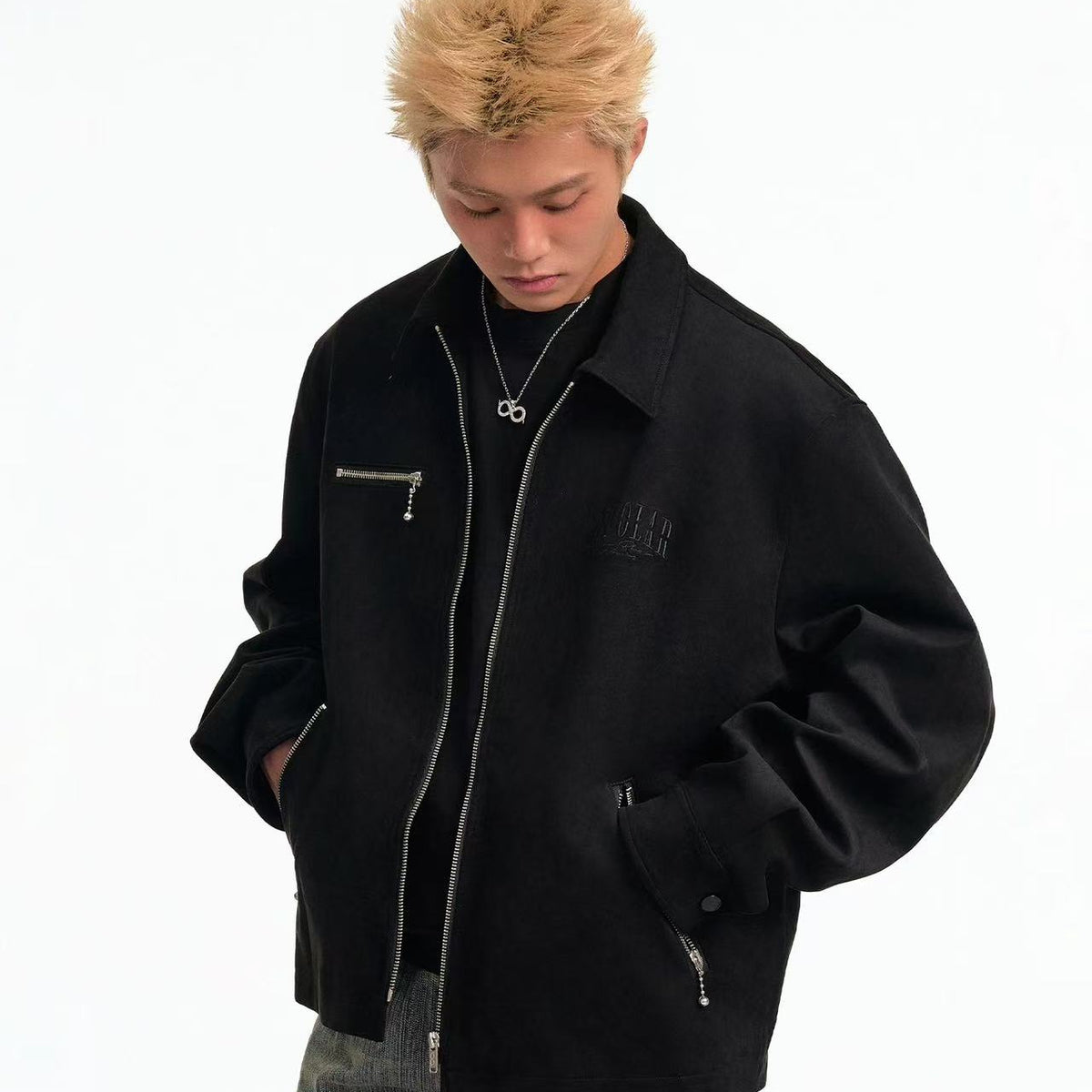 BIPOLAR Hyphenate Suede Multi-pocket Jacket