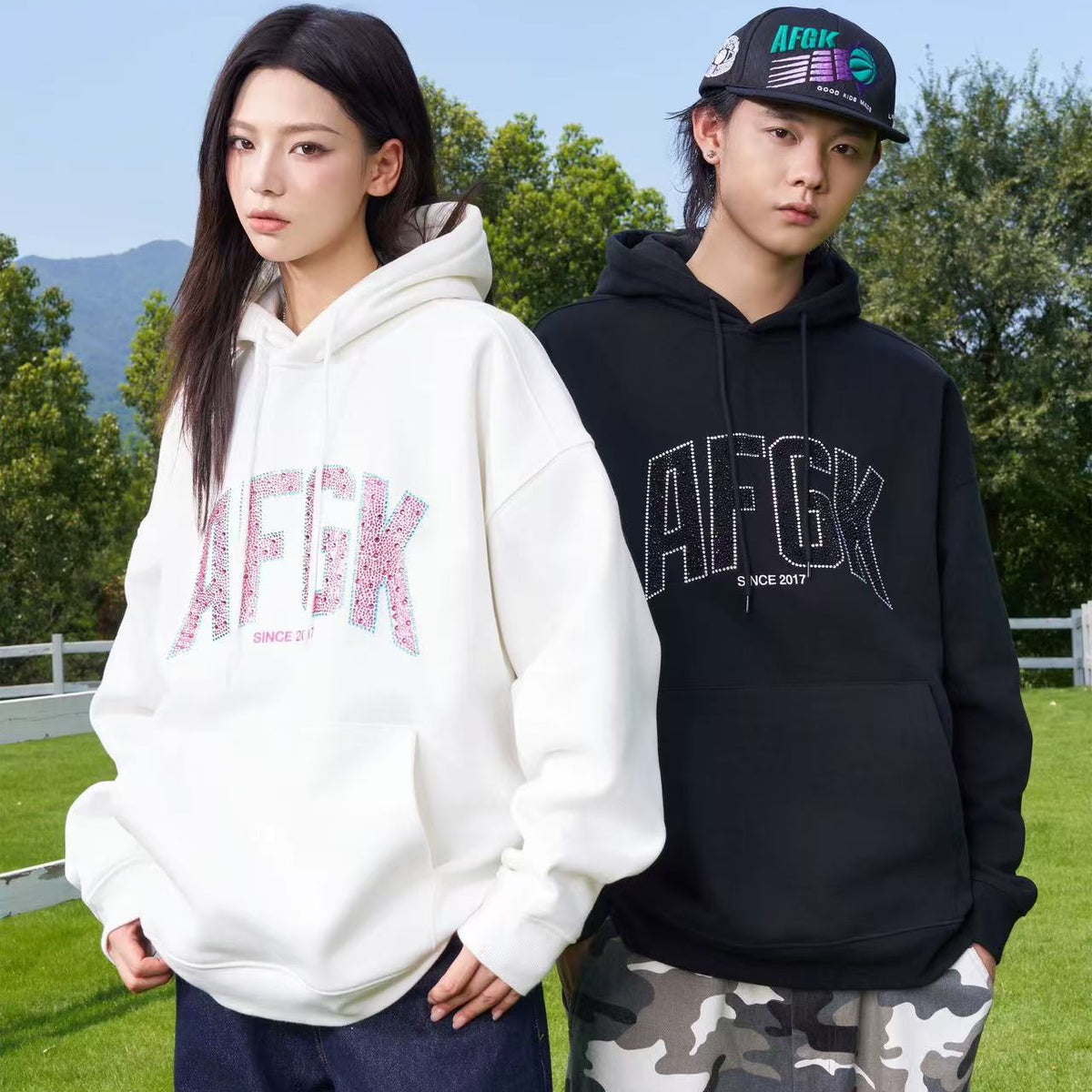 AFGK Raindrop Hot Diamond Logo Hoodie