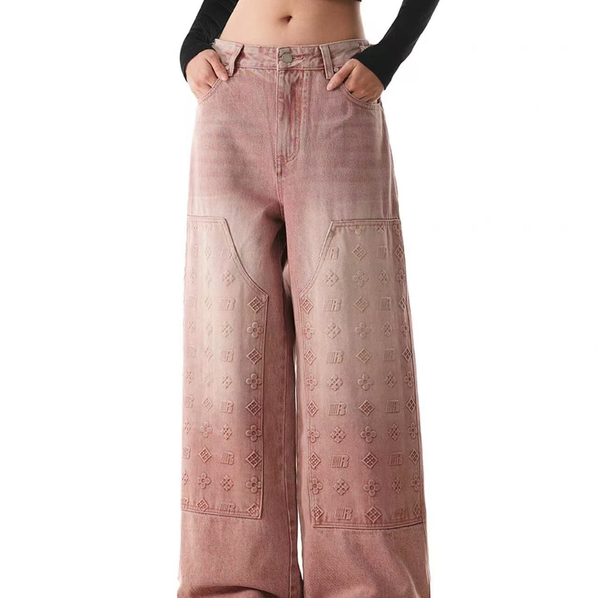 FDR Embossed Jeans For Men and Women