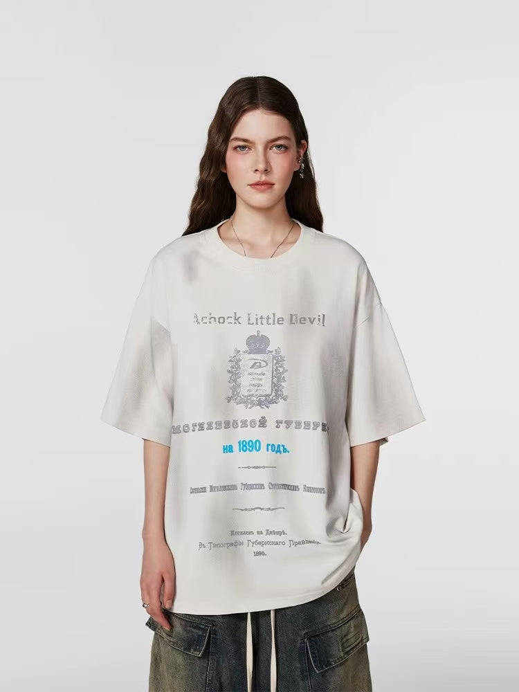 ACHOCK Washed Distressed and Dirty Craft T-shirt