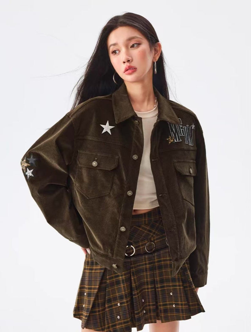 MEDM Star Patch Corduroy Jacket