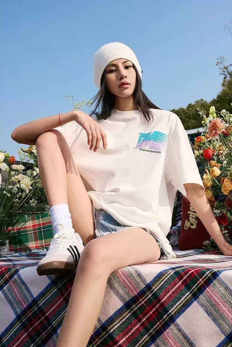 MEDM Phantom Lettering Short-sleeved T-shirt