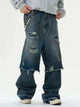WASSUP/DC Washed Distressed Ripped Baggy Jeans