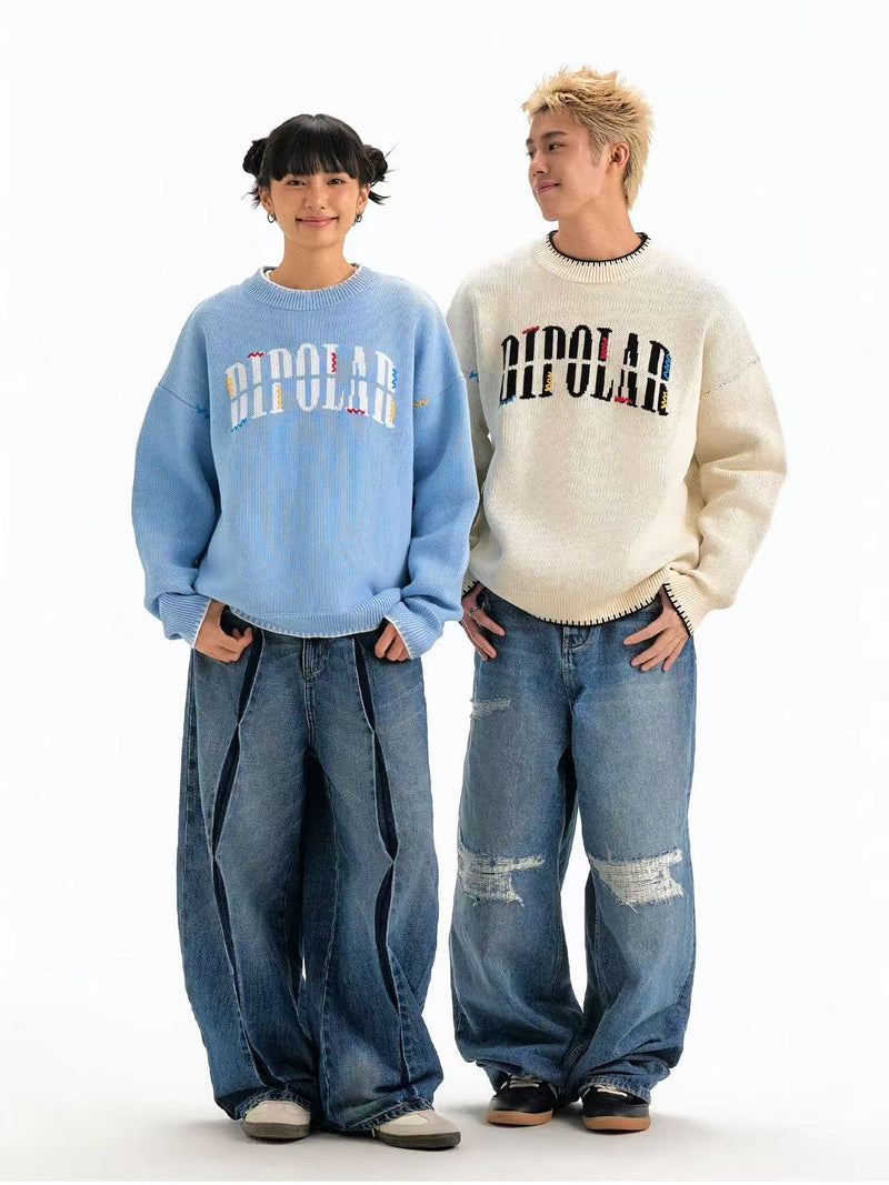 BIPOLAR Disconnected Round Neck Sweater