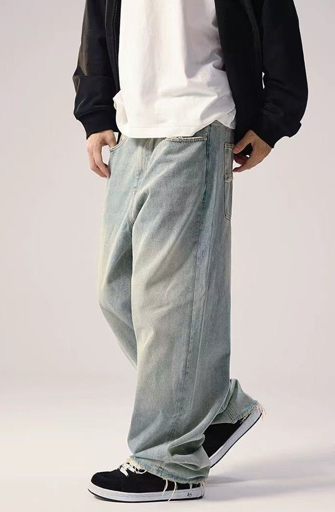 REMEDY Retro Washed Frayed Jeans