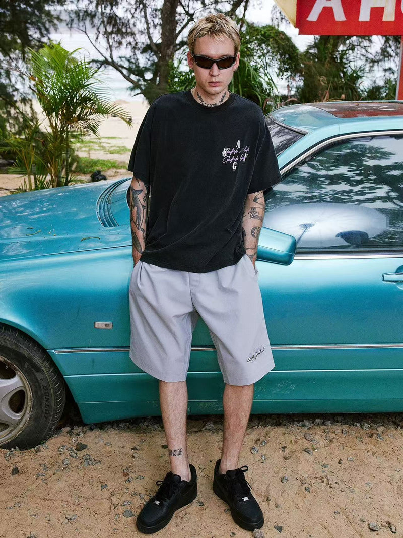 AFGK Washed Basic Short-sleeved T-shirt