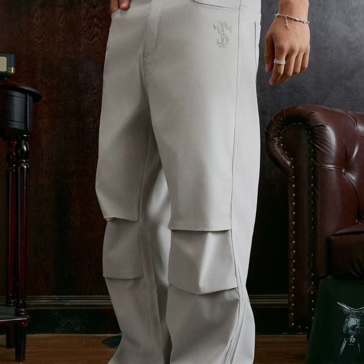 STK Vintage Double-Fold Woven Trousers