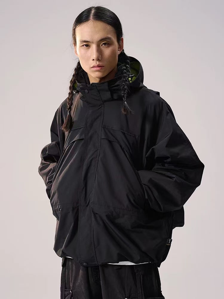 REMEDY Logo Print Backpacking Trench Coat