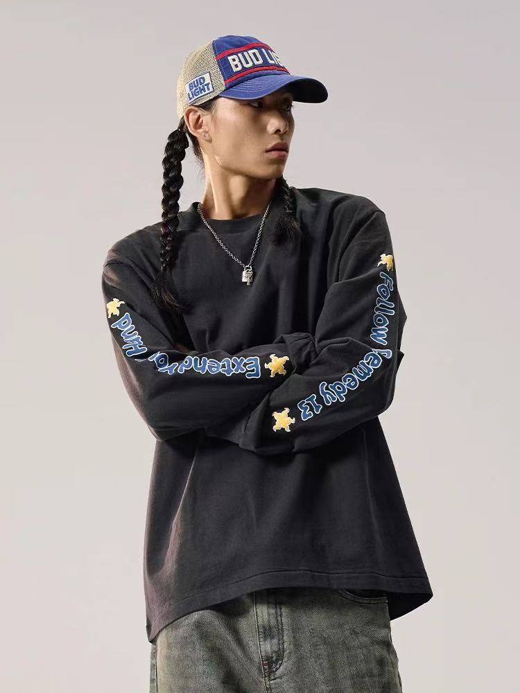 REMEDY Happy Devil Night Print Long-sleeve Tee