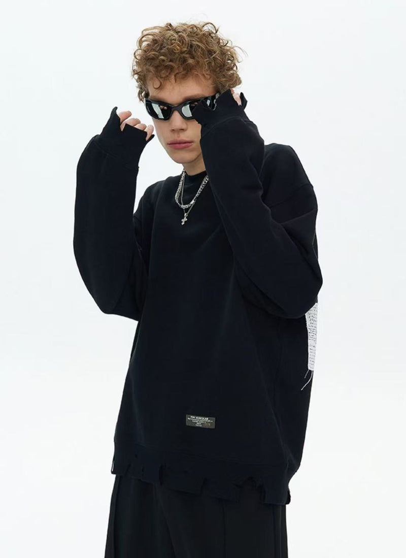 ICONSLAB Portrait Round Neck Sweatshirt