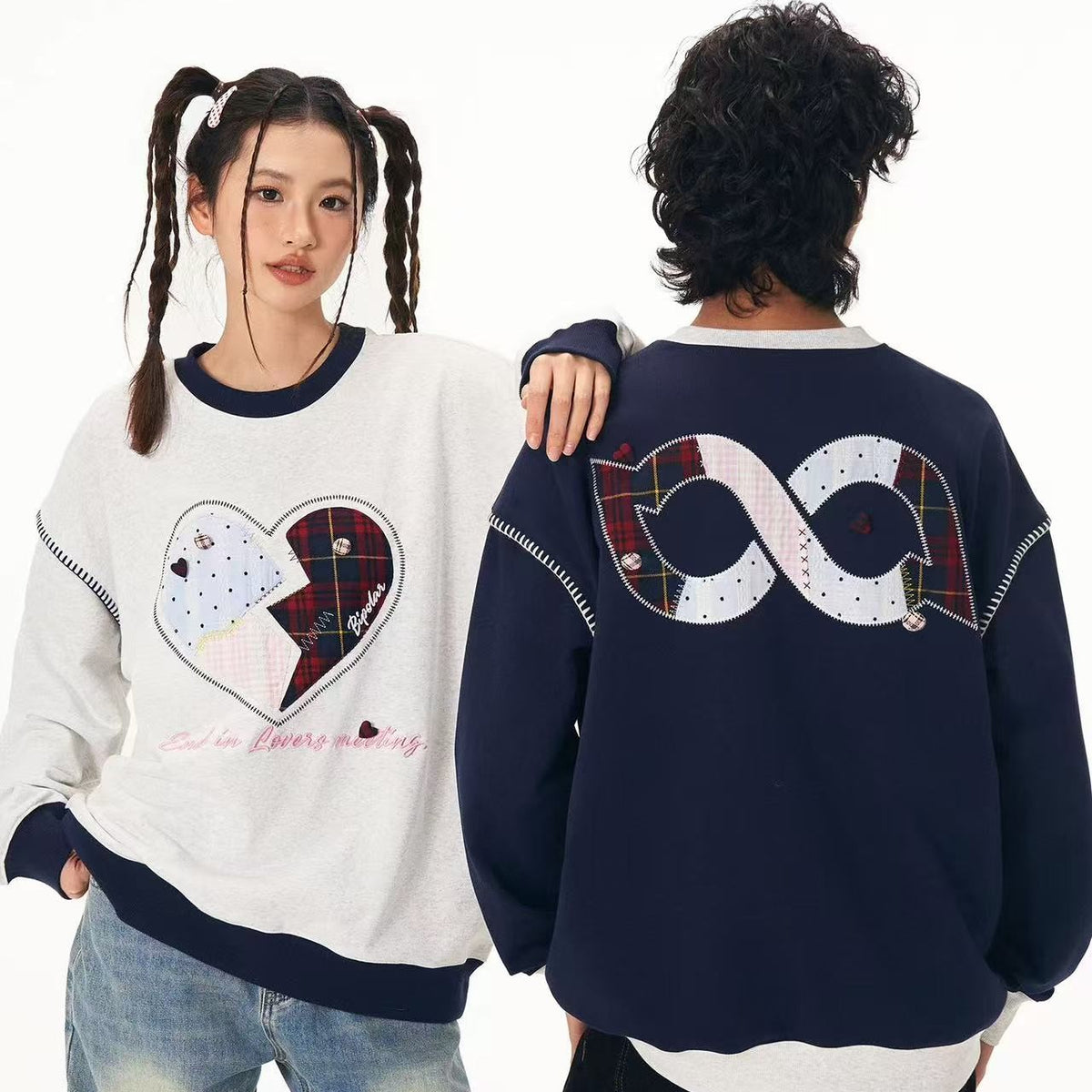 BIPOLAR Love Patch Crew Neck Sweatshirt