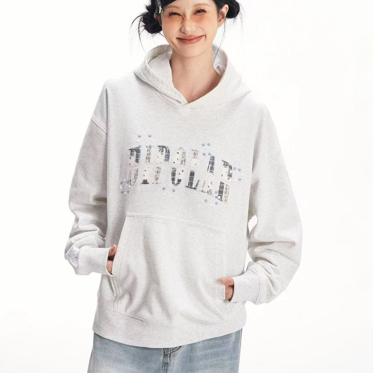 BIPOLAR Gemstone Embroidered Patch Hoodie