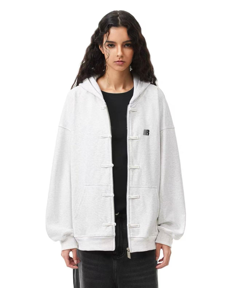 FDR Chinese Style Button Hooded Sweatshirt