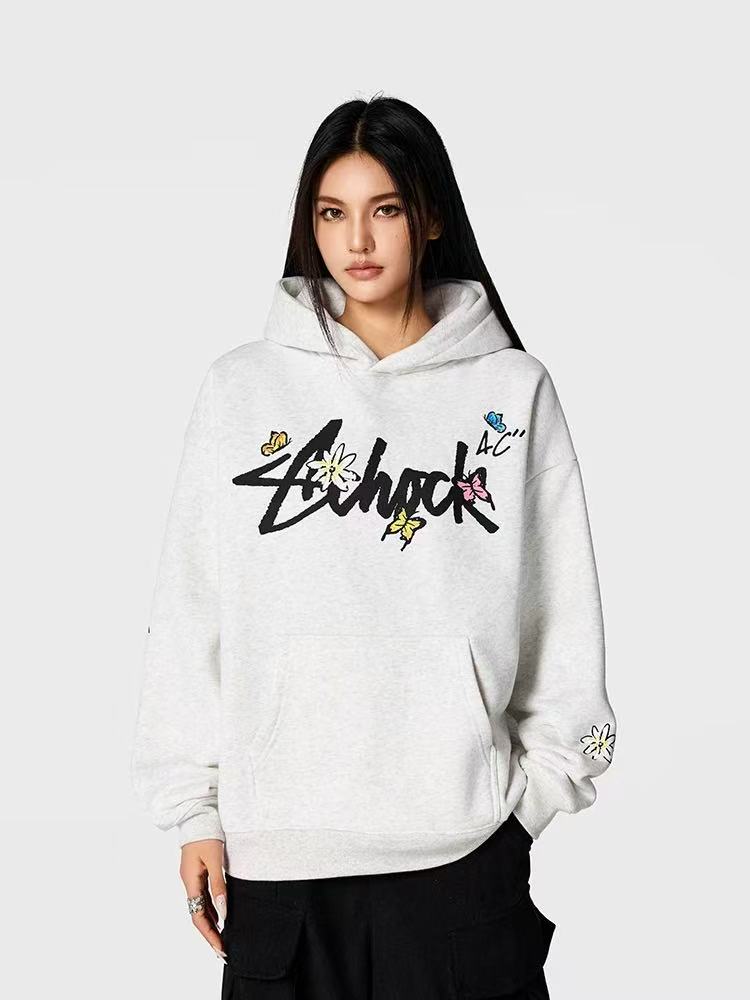 ACHOCK Hip Hop Cartoon Pattern Printed Hoodie