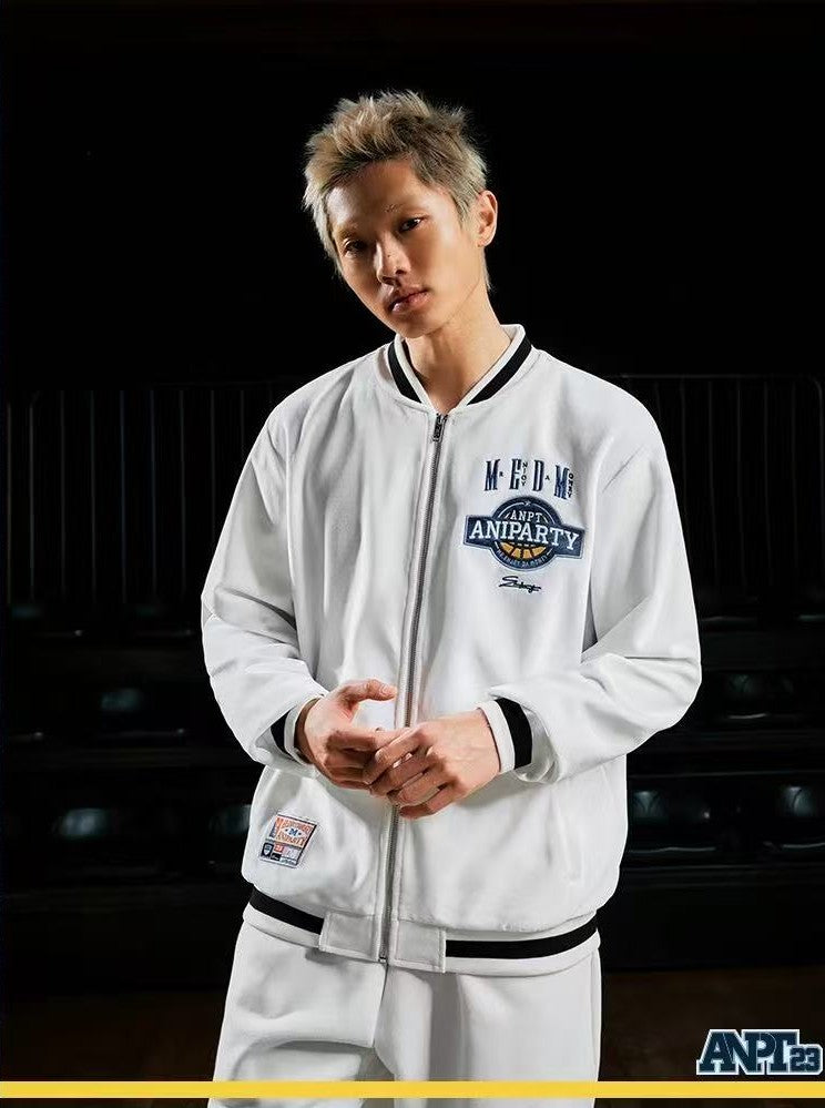 MEDMxANPT Logo Embroidered Plush Jacket