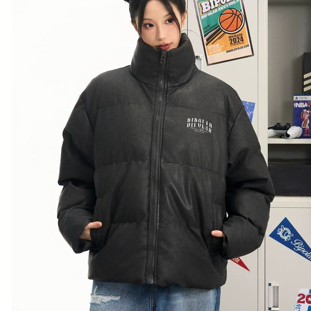 BIPOLAR Distressed Textured Cotton Coat