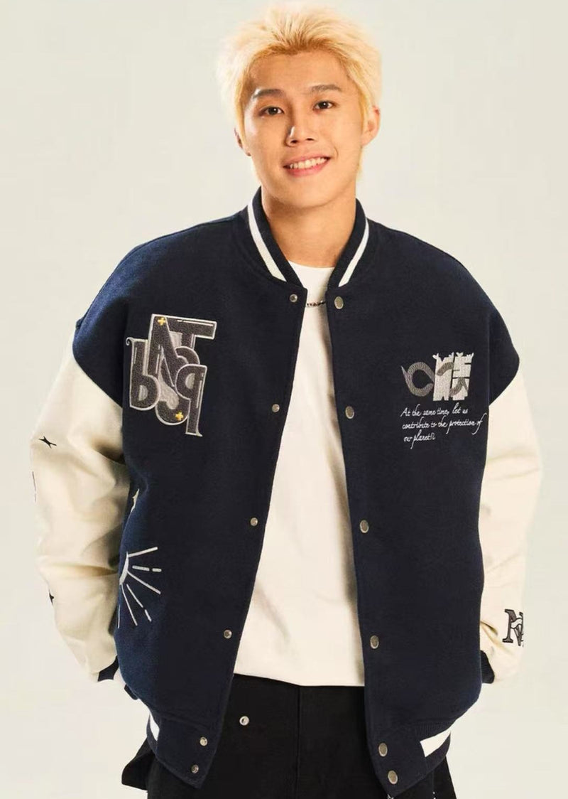 BIPOLARxNSTNEW Embroidered Baseball Jersey