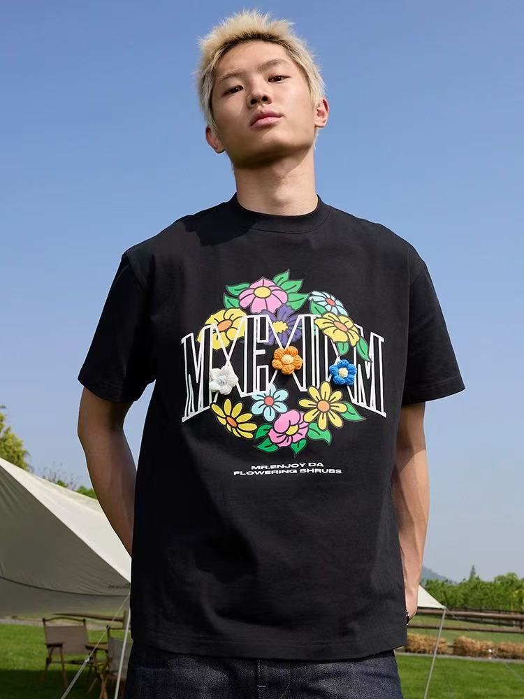 MEDM Hydrangea Design Short-sleeved T-shirt