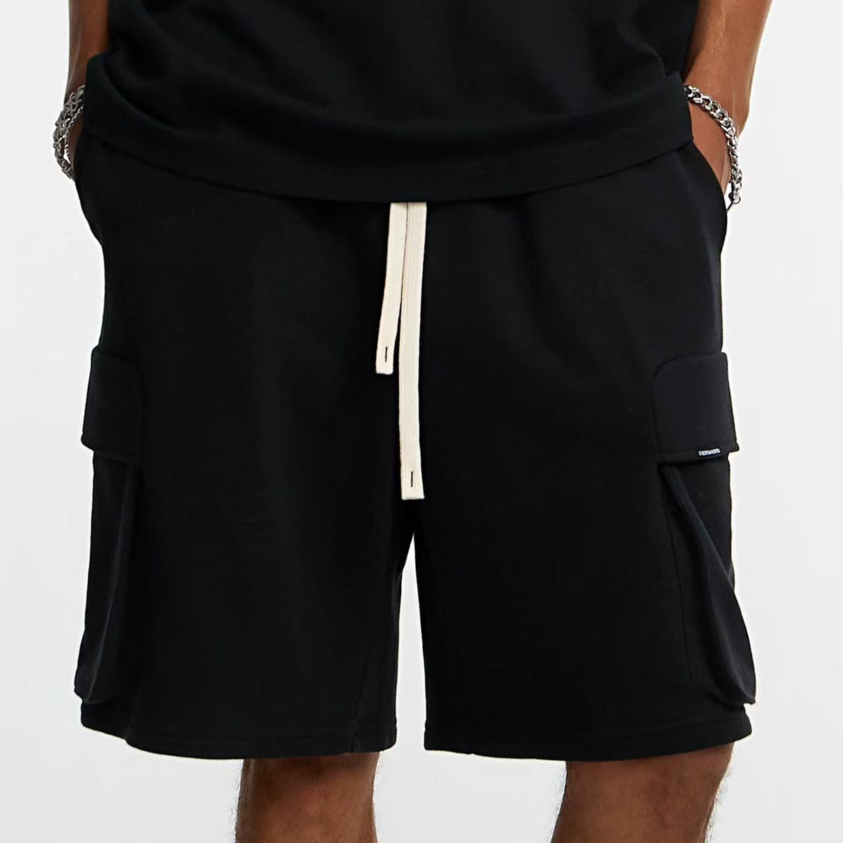 STK  Pocket Embroidered Knit Shorts