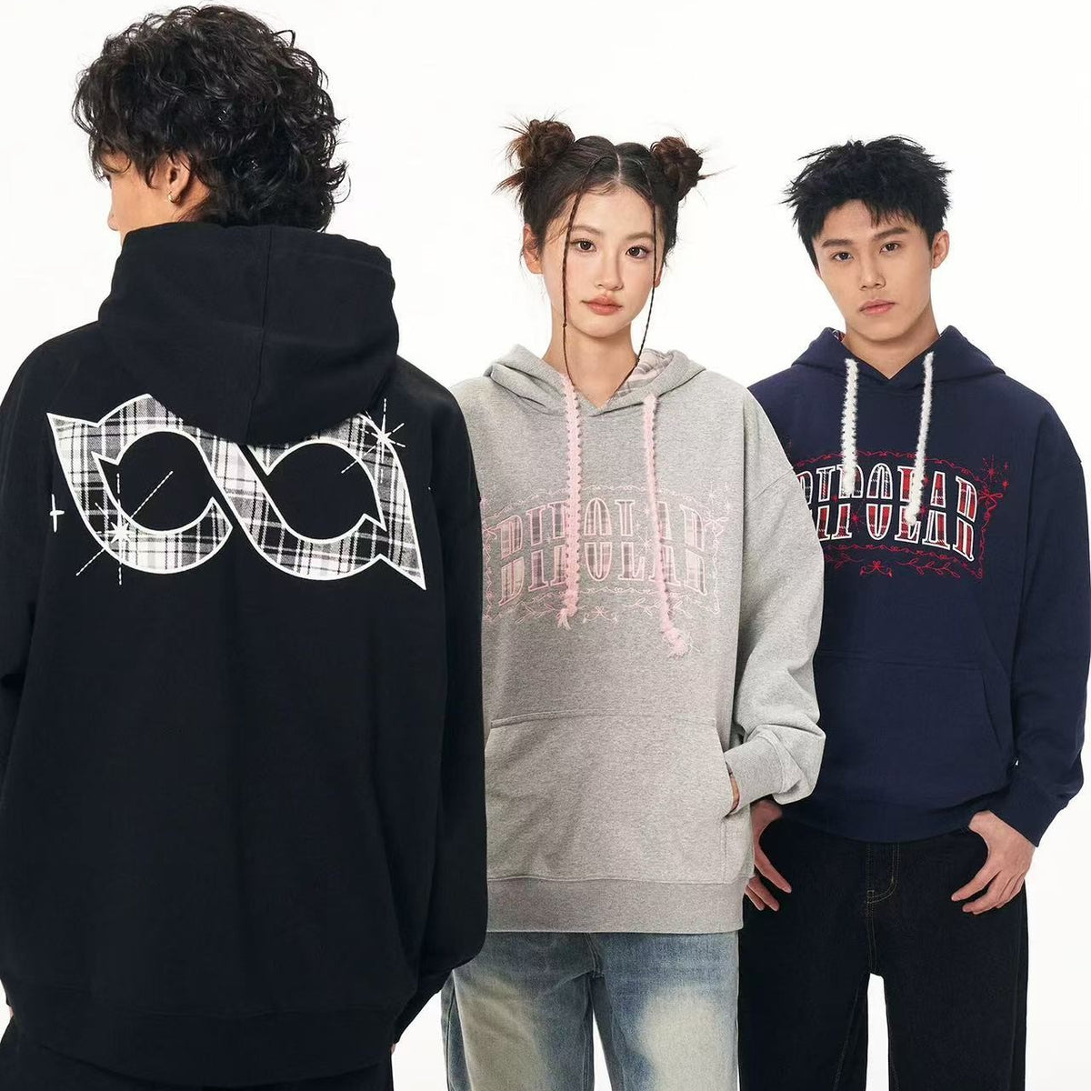 BIPOLAR Plaid Star Hoodie