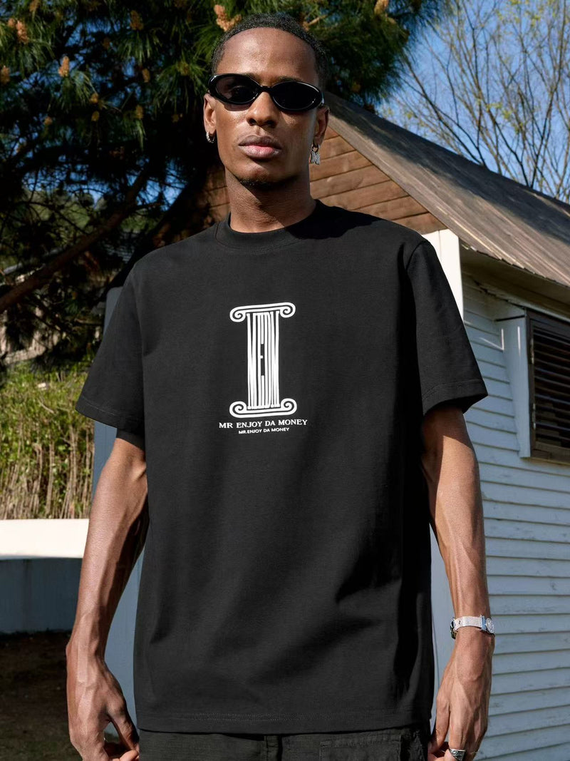 MEDM Roman Column Print Short-sleeved T-shirt