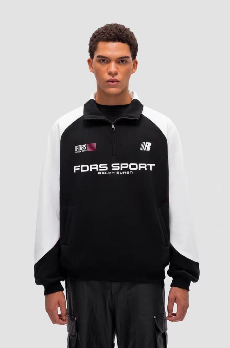 FDR Contrast Color Half-zip Sweatshirt