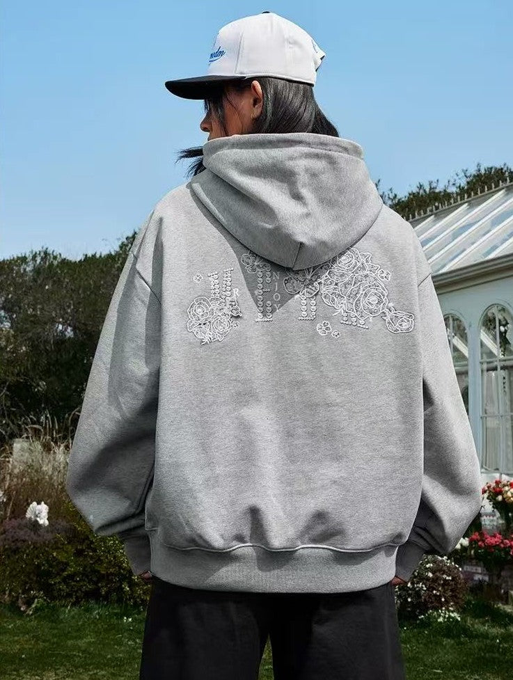 MEDM Lace Print Hoodie