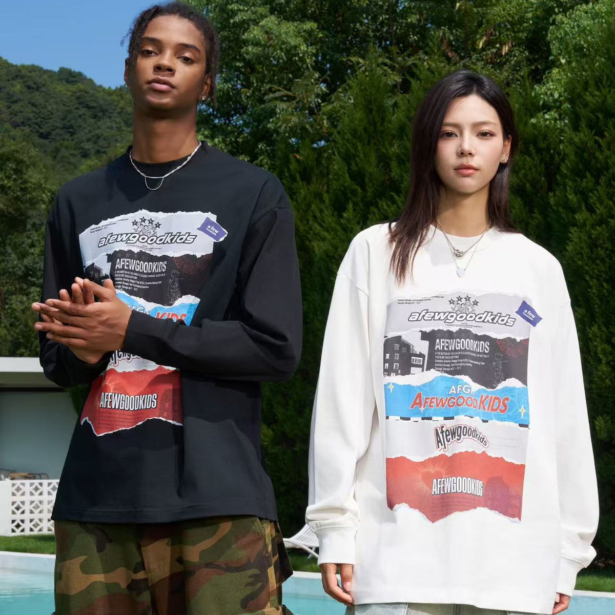 AFGK Rip Paper Poster Long Sleeve T-Shirt