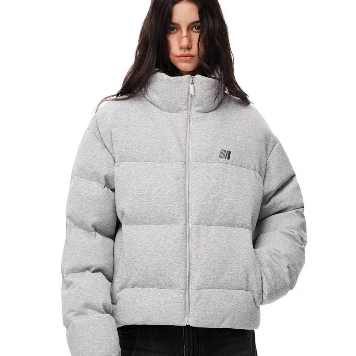 FDR Floral Gray Cotton Padded Jacket