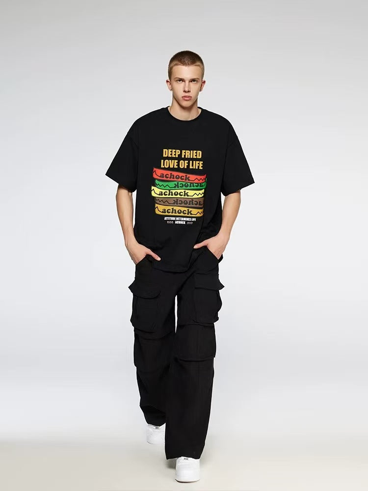 ACHOCK Cartoon Element Printed T-shirt