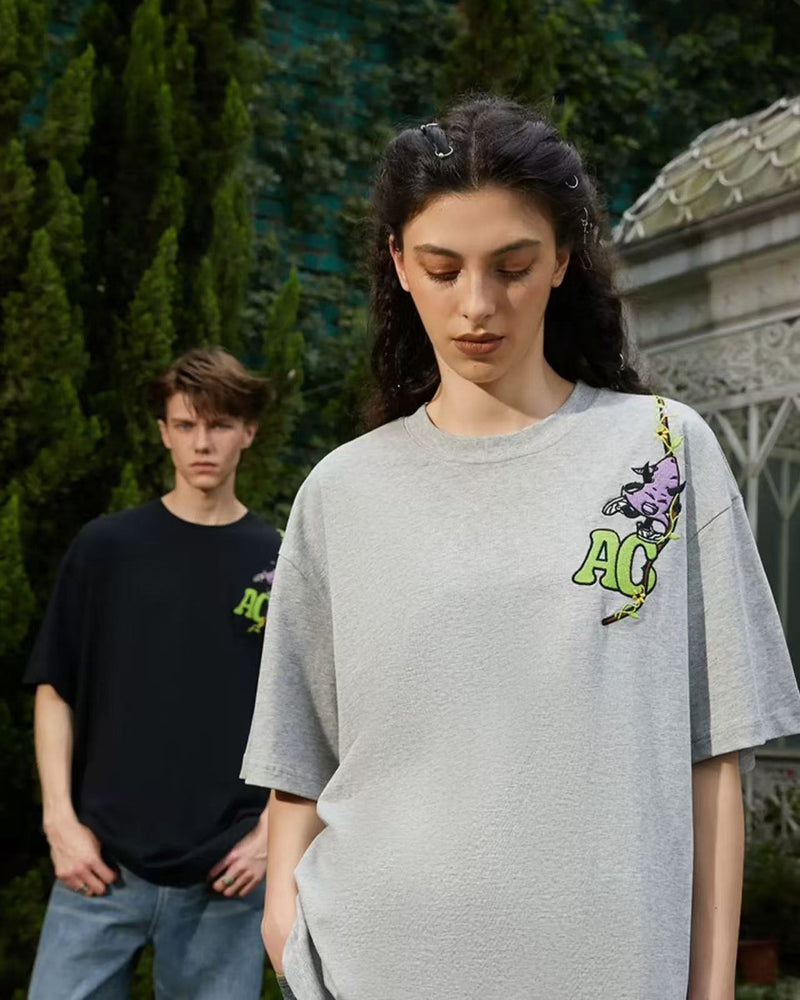 ACHOCK Little Devil Embroidery T-shirt