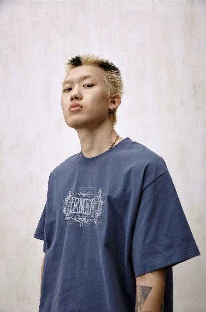 REMEDY Retro Letter Print Short-sleeve T-shirt