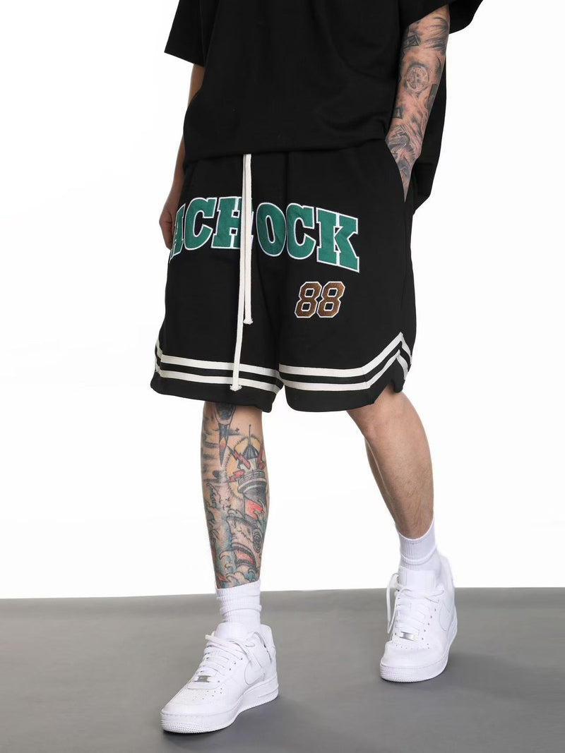 ACHOCK Logo Embroidered Drawstring Shorts