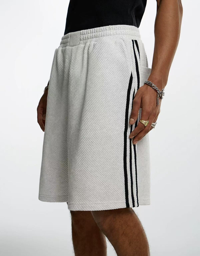 STK Vintage Textured Webbing Casual Shorts