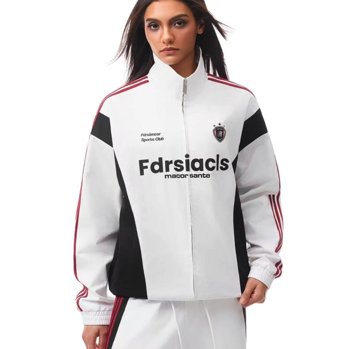 FDR Contrast Color Webbing Stand Collar Jacket (For Women)