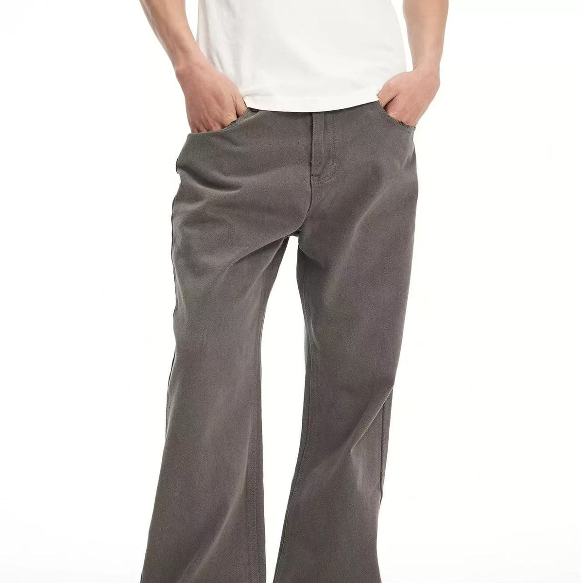 BIPOLAR Mild Retro Washed Distressed Cleanfir Straight Jeans