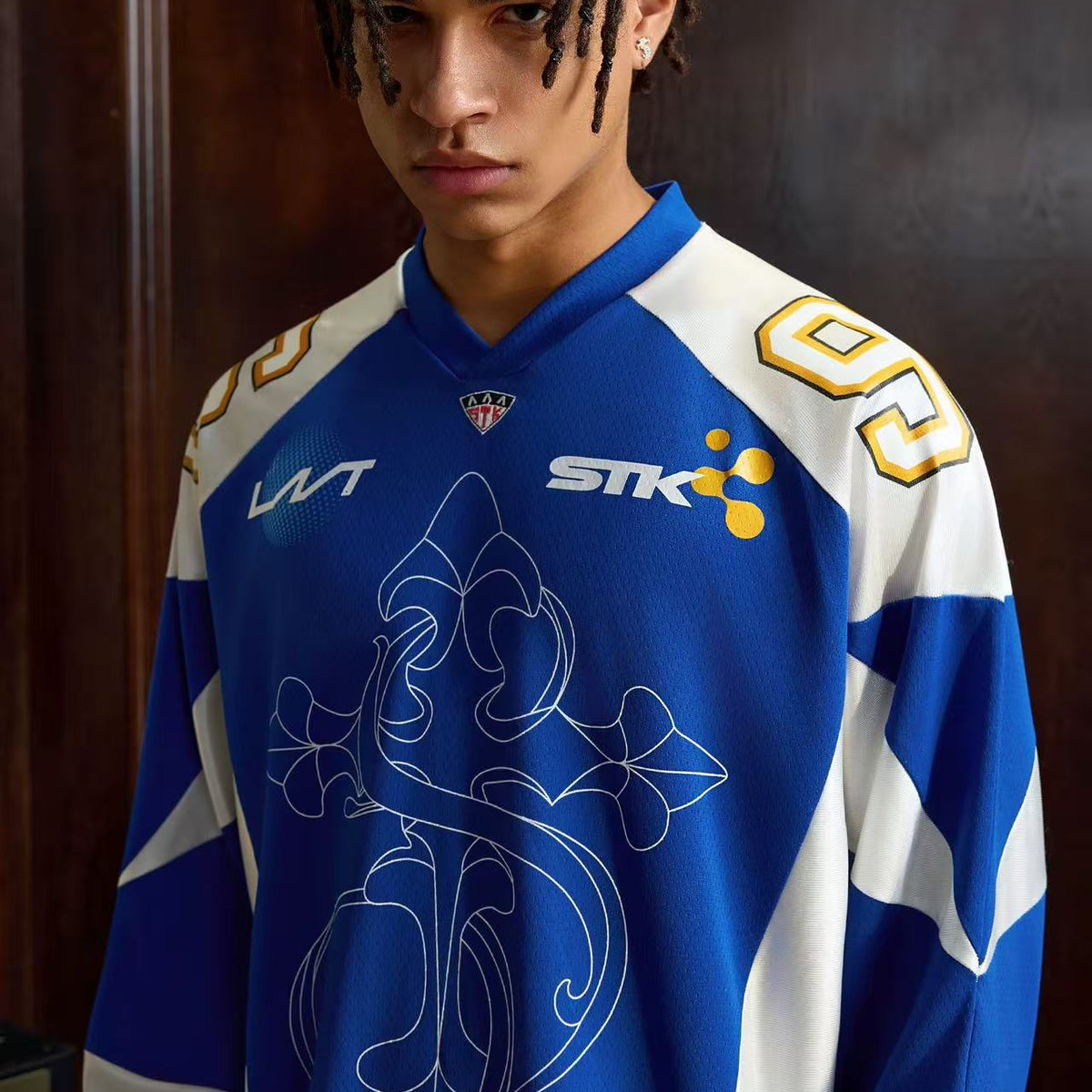 STK Color-Blocked Mesh Ice Hockey Long-Sleeve T-Shirt