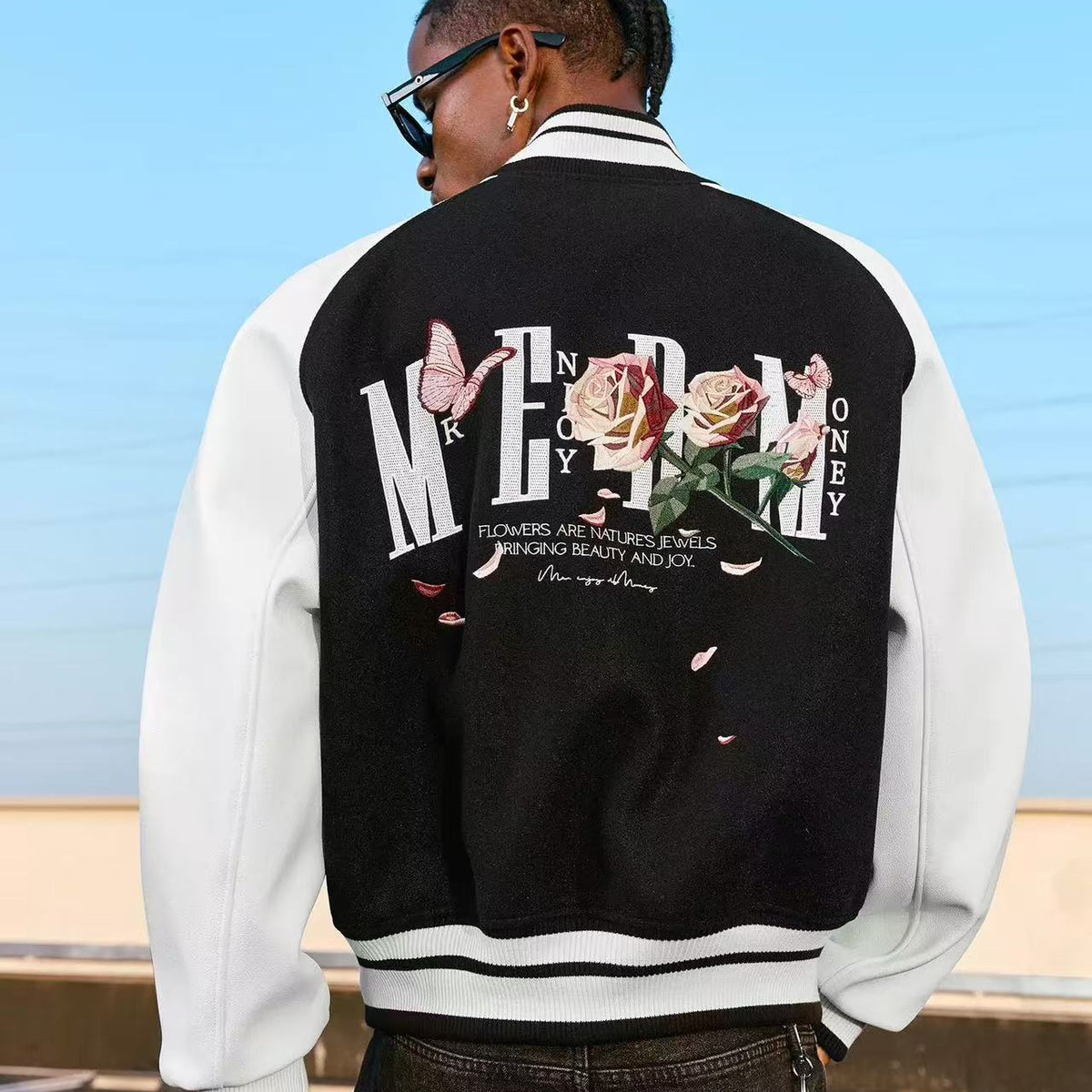 MEDM Origami Rose Baseball Jacket