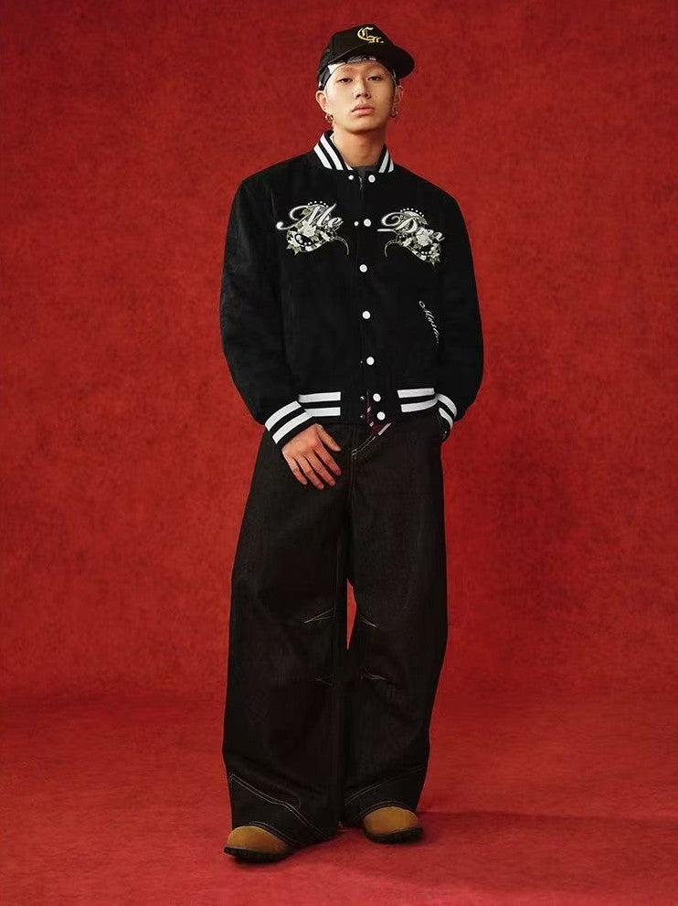 MEDM "Year of the Snake" Suede Varsity Jacket