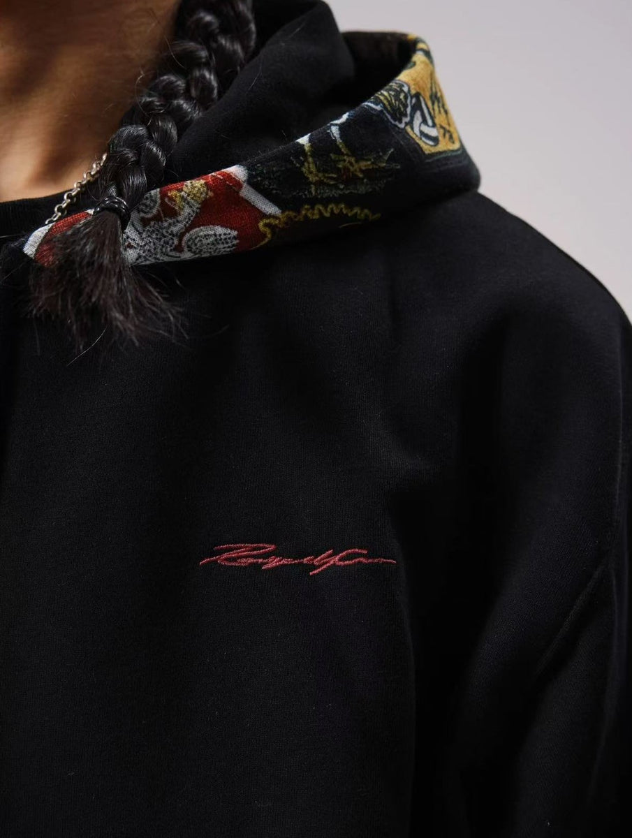 REMEDY Logo Print Hooded Sweatshirt