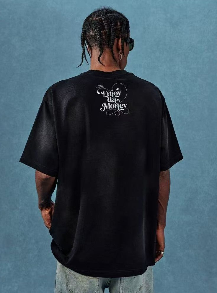 MEDM Angel Butterfly Washed Short Sleeve T-Shirt